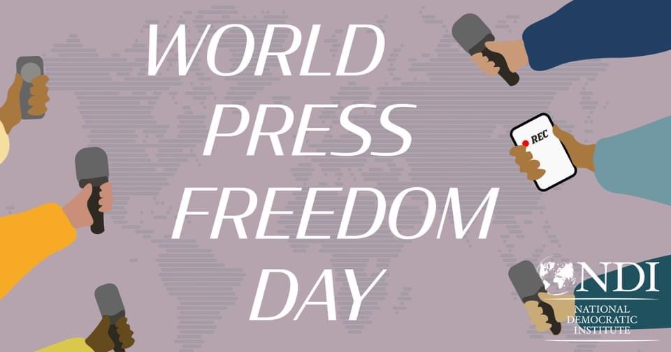 A free & independent press is a cornerstone of #democracy.

On #WorldPressFreedomDay, @NDI recognizes the critical role that #journalists around the world play in informing the public & keeping governments accountable to their citizens.
#WPFD2022📰 #WhyDemocracyMatters