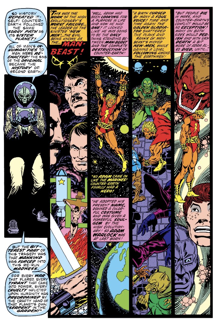 #CounterEarth
✨
#StrangeTales #178 (Vol. 1, 1975)
✨
W/A-#JimStarlin,L-#AnnetteKawecki
✨
#AdamWarlock #HighEvolutionary #NewMen #Marvel #Warlock #MarvelComics #MarvelCosmic