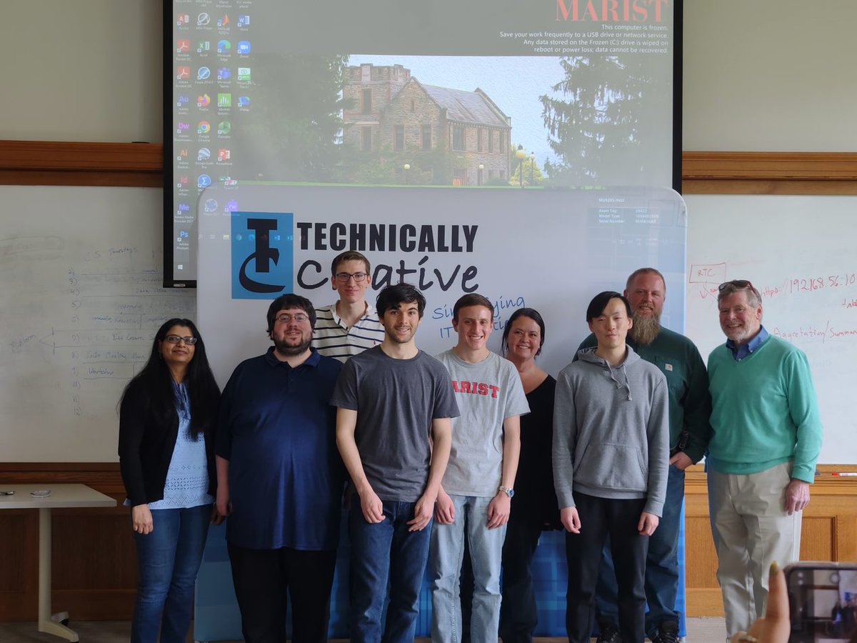 Congratulations to the 2022 #MaristCollege Computer Science #MCCSHackathon winners! Technically Creative has committed to providing a paid internship to at least one member of the 1st place team.
Winners: Gabriel Arnell, Brian Coppola, Joshua Seligman, Alex Badia 
#TCOCPlatform