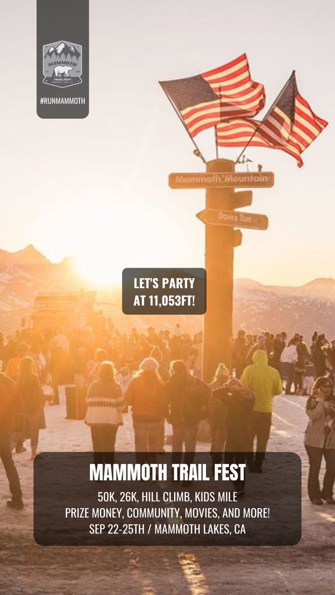 TimTollefson's tweet image. We have an ultra!! 🤩

So excited to bring this long time dream to life and share with you our first ever trail festival in Mammoth.

Can’t wait to see you all in September. #runmammoth 

mammothtrailfest.com