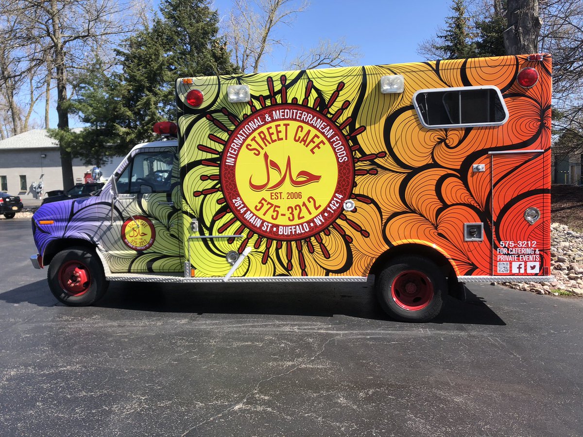 Lunch today at Roswell park 11:00 am to 1:30 pm and here is new look for street cafe truck. You can find us Washington and carton street corner <a href="/716FoodTrucks/">Buffalo Food Trucks</a> <a href="/SFFBuffalo/">StreetFoodFinder BUF</a>