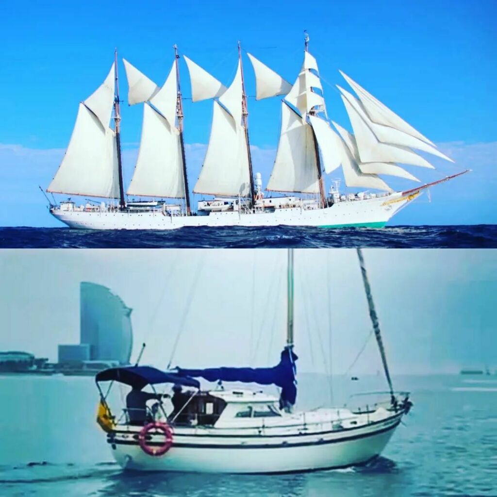 SailingAleph's tweet photo. What do they have in common?......... the sailmaker! New sails on the way! #sailingaleph #sailingboat #sailinglife #newsails #barcelona  #paraviajarsindinerohaztemarinero https://t.co/7NUaOg240n