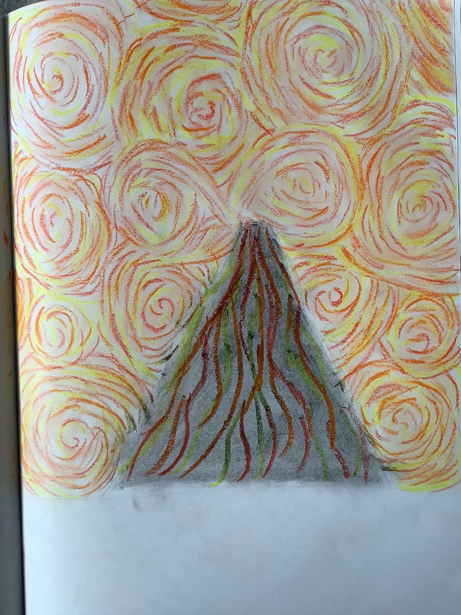Balladenprimary's tweet photo. Let’s play a game! Can you guess which famous artwork Year 6 have used as inspiration for their Volcanic Artwork this afternoon? #oneear #starrynight #diedin1890 #VVG https://t.co/U2Nc8vnGYE