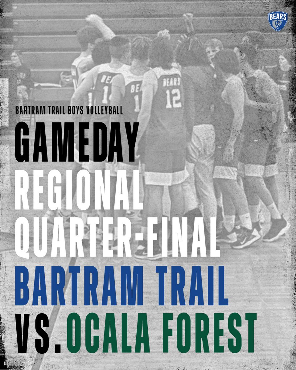 G A M E D A Y 
🏐 <a href="/BartramVball/">Bartram Trail Volleyball</a> 
🆚 Ocala Forest 
📍 Ocala Forest 
#GoBears🐻