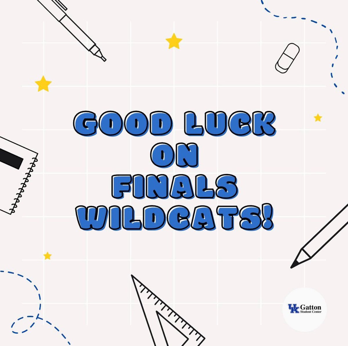 Good luck on finals, Wildcats!🐾 Only a few days stand between you and the end of the semester. You got this 💙