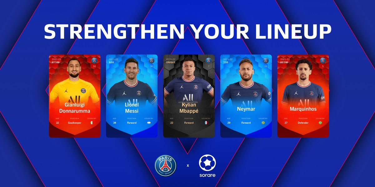 Sorare (@sorare) on Twitter photo 🚨 The <a href="/KMbappe/">Kylian Mbappé</a> Unique auction closes tomorrow at 20:30pm CEST!
To celebrate this historic card and PSG's 🔟th Ligue 1 title, 🔟 lucky winners will be chosen at random and each win a Limited PSG #NFT
🔵 RT this Tweet
🔵 Follow @sorare
🔵 Reply with your favorite U23 card 🚨 The <a href="/KMbappe/">Kylian Mbappé</a> Unique auction closes tomorrow at 20:30pm CEST!
To celebrate this historic card and PSG's 🔟th Ligue 1 title, 🔟 lucky winners will be chosen at random and each win a Limited PSG #NFT
🔵 RT this Tweet
🔵 Follow @sorare
🔵 Reply with your favorite U23 card