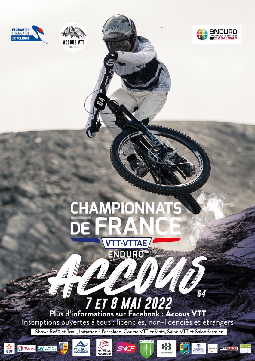 <a href="/TERNouvelleAQ/">SNCF Voyageurs TER NOUVELLE-AQUITAINE</a> fier d’être partenaire du championnat de France #enduro VTT &amp; VTTAE🚴‍♀️ #environnement #sncfter et Accous VTT mettent à l honneur la mobilité verte 🌳 et proposent un jeu concours pour les abonnés de la ligne 51 pour gagner un vol en parapente ou une initiation #VTT