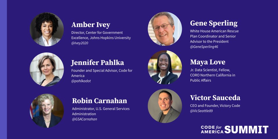 Code for America (@codeforamerica) on Twitter photo And welcome fellow changemakers @Ivey2020, <a href="/pahlkadot/">Jennifer Pahlka</a>, Maya Love, and <a href="/VicSeattle89/">Victor Sauceda</a>, the latest #CfASummit speakers to be joining us on the mainstage.✨
Visit summit.codeforamerica.org/#speakers for our growing speaker lineup. And welcome fellow changemakers @Ivey2020, <a href="/pahlkadot/">Jennifer Pahlka</a>, Maya Love, and <a href="/VicSeattle89/">Victor Sauceda</a>, the latest #CfASummit speakers to be joining us on the mainstage.✨
Visit summit.codeforamerica.org/#speakers for our growing speaker lineup.