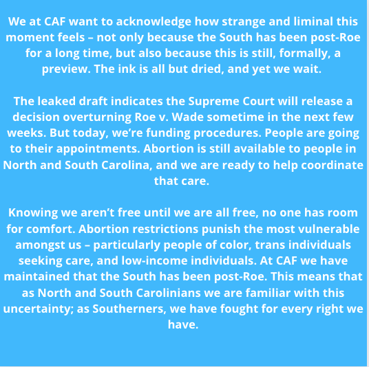 Carolina Abortion Fund tweet media