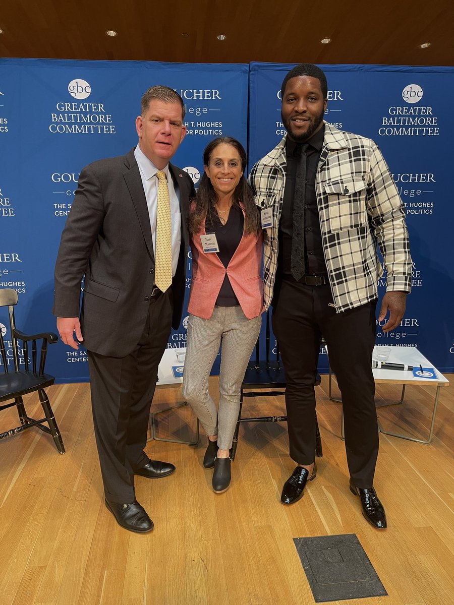 MaryManzoni's tweet photo. Started my day @gouchercollege listening to @SecMartyWalsh talk workforce. He is very inspiring &amp; invested.  “Empowering workers &amp; creating workforce solutions” TY Greater Baltimore Committee https://t.co/luT6mMpS0l