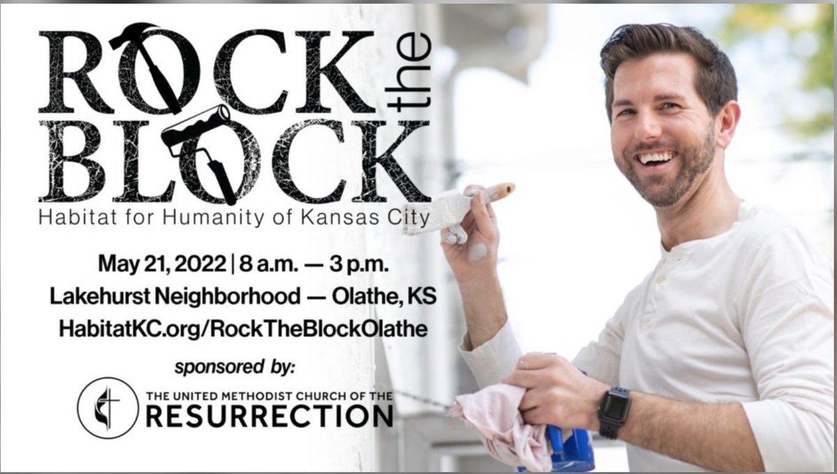 RezWest's tweet photo. ROCK THE BLOCK | Saturday, May 21  | 8 am | 
Help homeowners with minor exterior home repairs like painting, porch repair, landscaping &amp; more. Volunteers must be 16 years or older, and a parent or guardian must accompany all volunteers under the age of 18 https://t.co/uXApQZJhBb https://t.co/o5xrKXtsKx