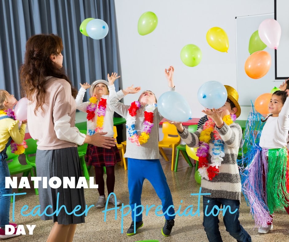 Happy National Teacher Appreciation Day to all the wonderful teachers out there! 

Students, be sure to gift your teacher with a little something special like a custom balloon today 🎈

 #BalloonsTomorrow #customballoons #balloons #gifts #celbration #birthdayparty #graduation