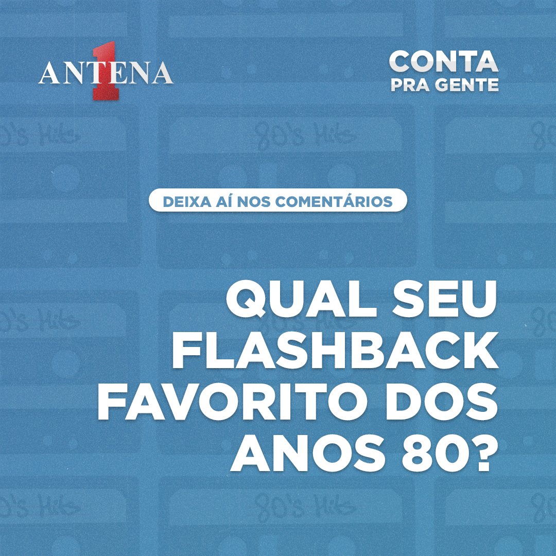 Antena_1's tweet photo. Quem não curte um belo Flashback?

Quero saber de vocês, qual é a música dos anos 80 que não pode ficar de fora da sua playlist de flashbacks?

Vamos encher os comentários com as melhores recomendações!

#Antena1 #A1 #Antenados #AumentaOSom #Musica #ContaPraMim https://t.co/r3KUGzzuJb