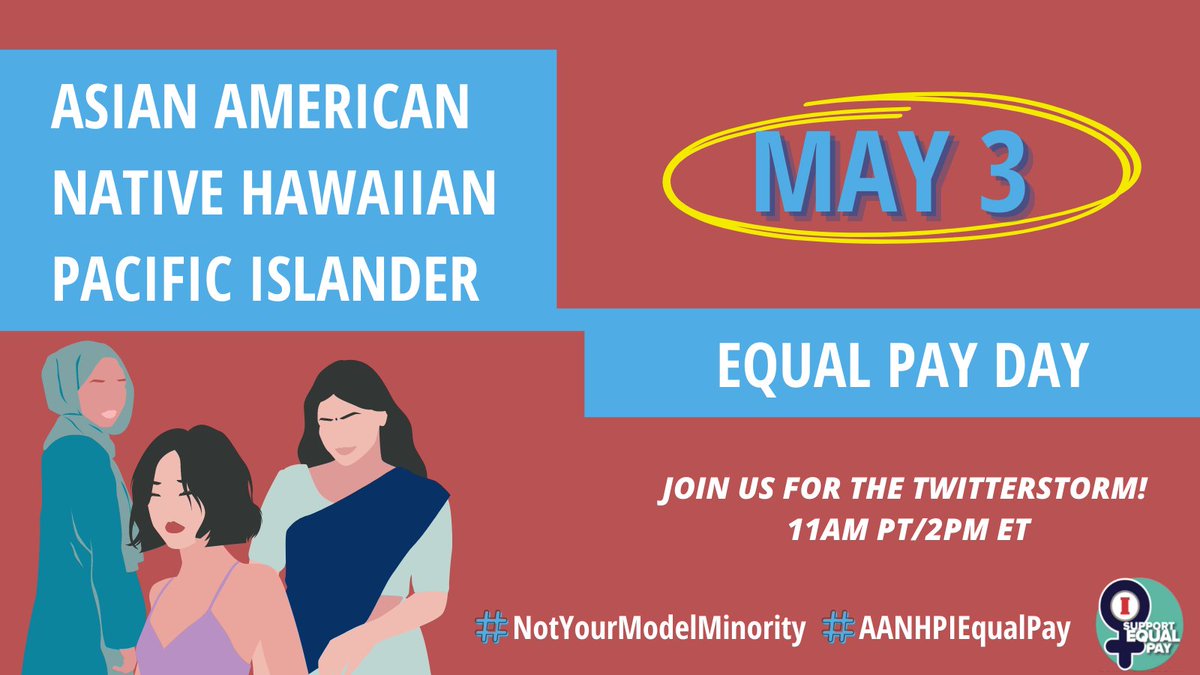 Today is the day in the new year that Asian American, Native Hawaiian, and Pacific Islander women finally catch up to what their white non-Hispanic male counterparts earned last year. But when you look past the average, many face even wider wage gaps. #AANHPIEqualPay