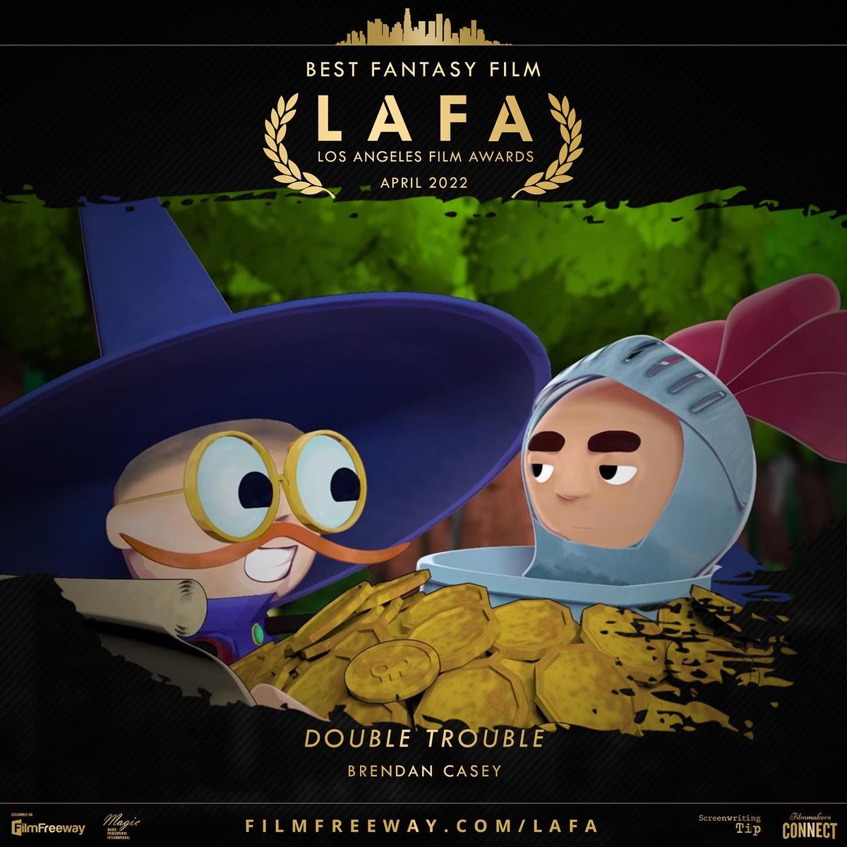 Double Trouble has won “Best Fantasy Film” at the Los Angeles Film Awards!

Thank you @lafilmawards !