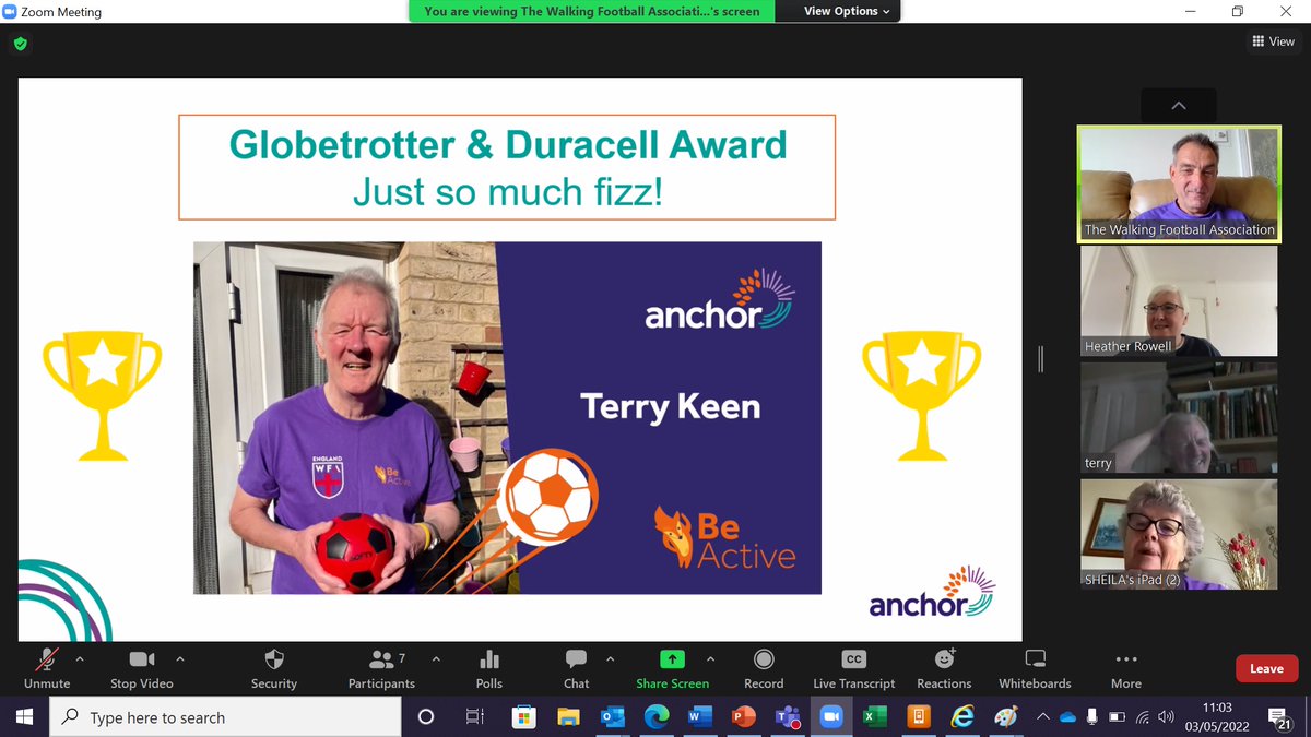 What a fantastic 10 weeks it has been for our @AnchorLaterLife Walking Football Champions! We have walked the length of the country and back and improved our physical fitness but mainly, made new lasting friendships. Thank you to @Stulangworthy and @thewfauk for all the support.