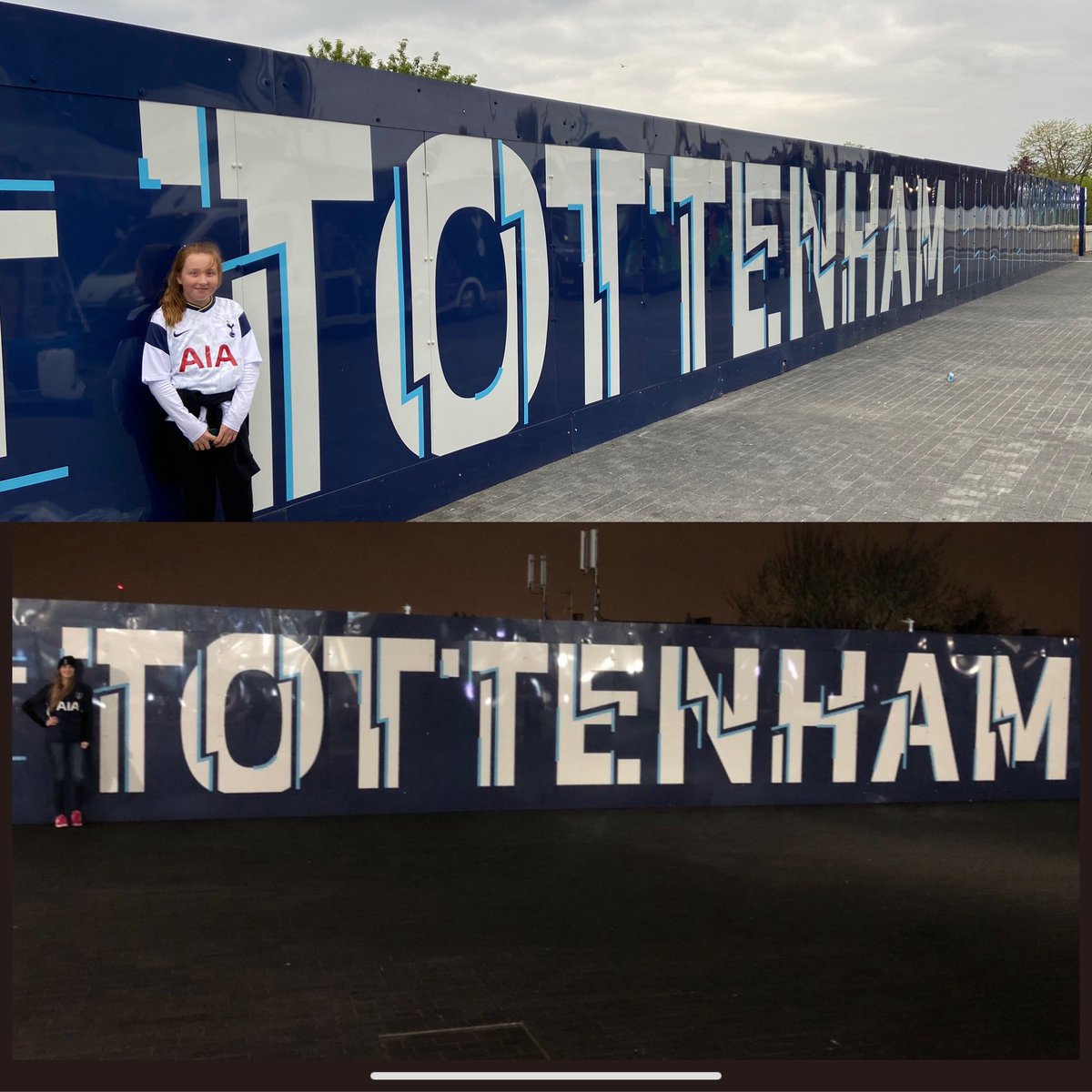 JospurJo30's tweet photo. A photo I really wanted to re-create at the weekend. Bottom photo is me 14 Jan 2020 (my first visit to our new stadium) top photo is Maisie 1 May 2022 (her first visit to our new stadium) ๐ฉโ๐ง๐๐ค #nightvday #bothwinners #motheranddaughter https://t.co/uc8z0zkUPN