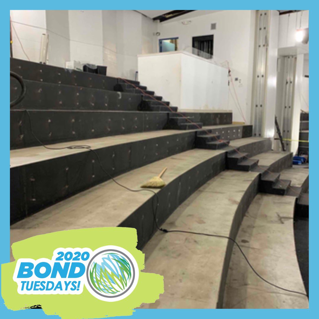PCCS_Official's tweet photo. Break out the hardhats: Seats are out and demolition is underway inside the Salem HS Auditorium! #2020Bond #ThanksPCCSCommunity #LearnPrepareThrive https://t.co/qrdqT0hnOk