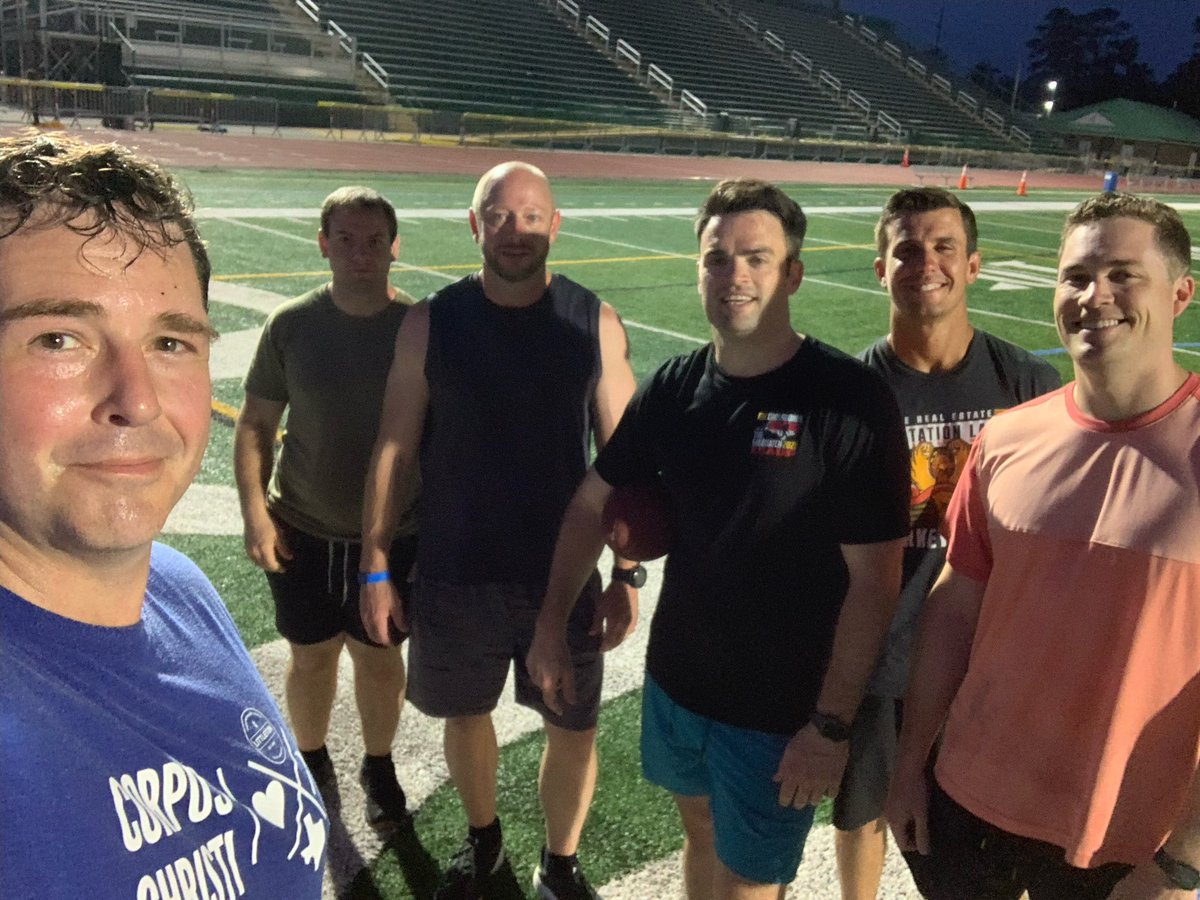 6 PAX met at #ThePlank for a #Cyclone led beat down that included 500 reps and a 🏈! Enjoyed having DR PAX #Brutus from <a href="/F3Waxhaw/">F3 Waxhaw</a>! Great work #HIM! <a href="/F3GrandStrand/">F3GrandStrand</a>