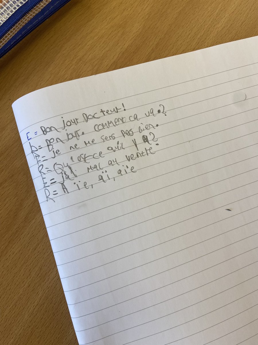 stthomas_cofe's tweet photo. In French this morning, Year 5 have been busy writing their own role play scripts as part of their new unit on ‘I don’t feel well!’ 👩🏼‍⚕️🧑🏻‍⚕️ #Year5 #stthomasfrench @network_primary https://t.co/NPmKrSry8q