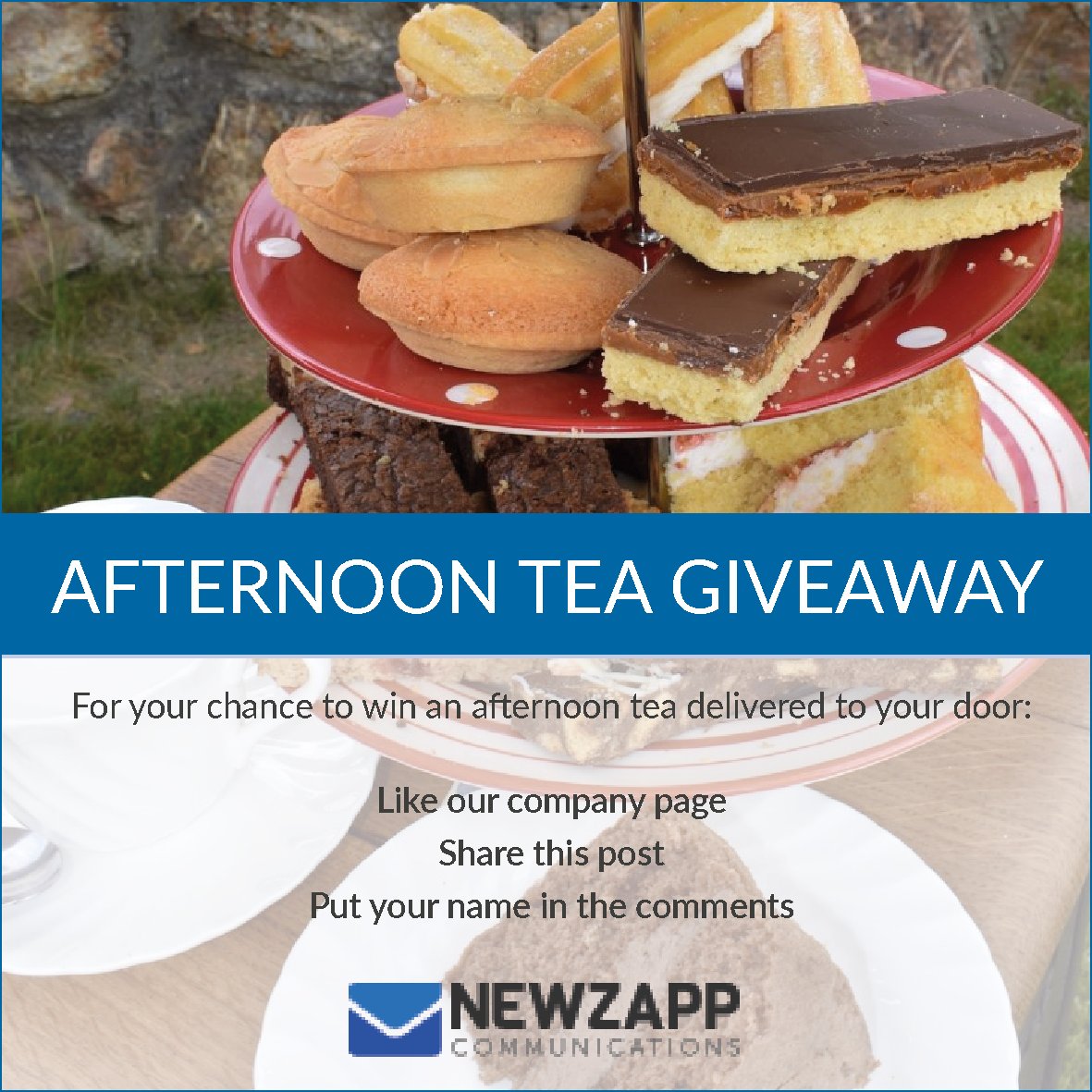 NewZapp Communications (@newzapp) on Twitter photo ﹡﹡﹡GIVEAWAY﹡﹡﹡
Who would like a delicious Devon <a href="/FoxcombeBake/">Foxcombe Bakehouse</a> afternoon tea this week? 🍰 😋
All you have to do to be in with a chance of winning is:
• Like our company page
• Share this post
• Put your name in the comments
#competition #giveaway #afternoontea ﹡﹡﹡GIVEAWAY﹡﹡﹡
Who would like a delicious Devon <a href="/FoxcombeBake/">Foxcombe Bakehouse</a> afternoon tea this week? 🍰 😋
All you have to do to be in with a chance of winning is:
• Like our company page
• Share this post
• Put your name in the comments
#competition #giveaway #afternoontea