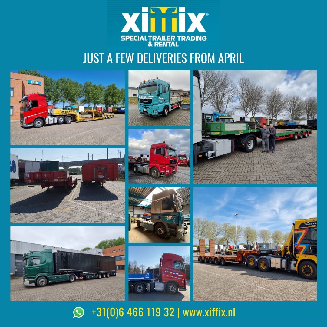 ✅ Just a highlight of some of our deliveries in April! 

Selling Your Trucks and Trailers ? Please don't hestitate to contact us today 📞📲 
 #trailer #truck #lowloader #semilowloader #flattrailer #specialtrailer #heavytransport #heavyhaulage #truckerslife #transport