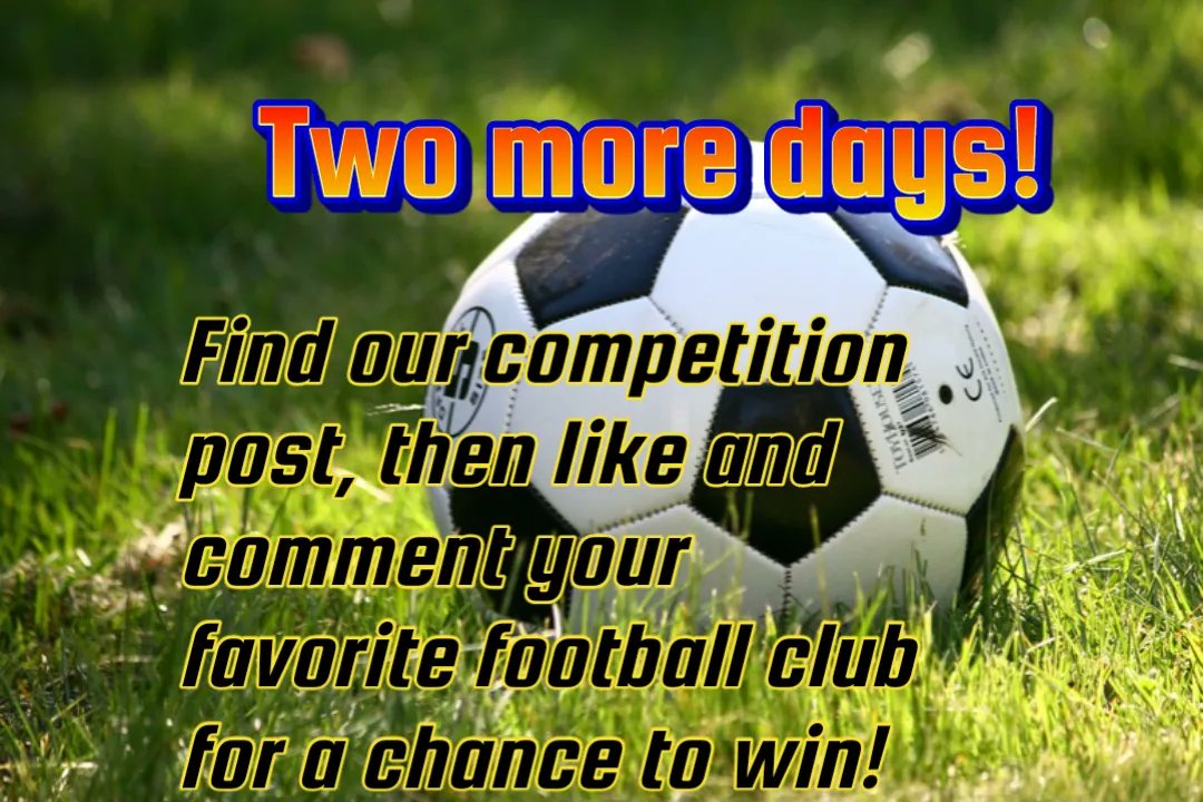 TodFootball's tweet photo. TWO MORE DAYS! Like and comment your favorite football club on the original competition post to get a chance to win a free shirt!

#football #eco #Competition https://t.co/38WoNOWAsn