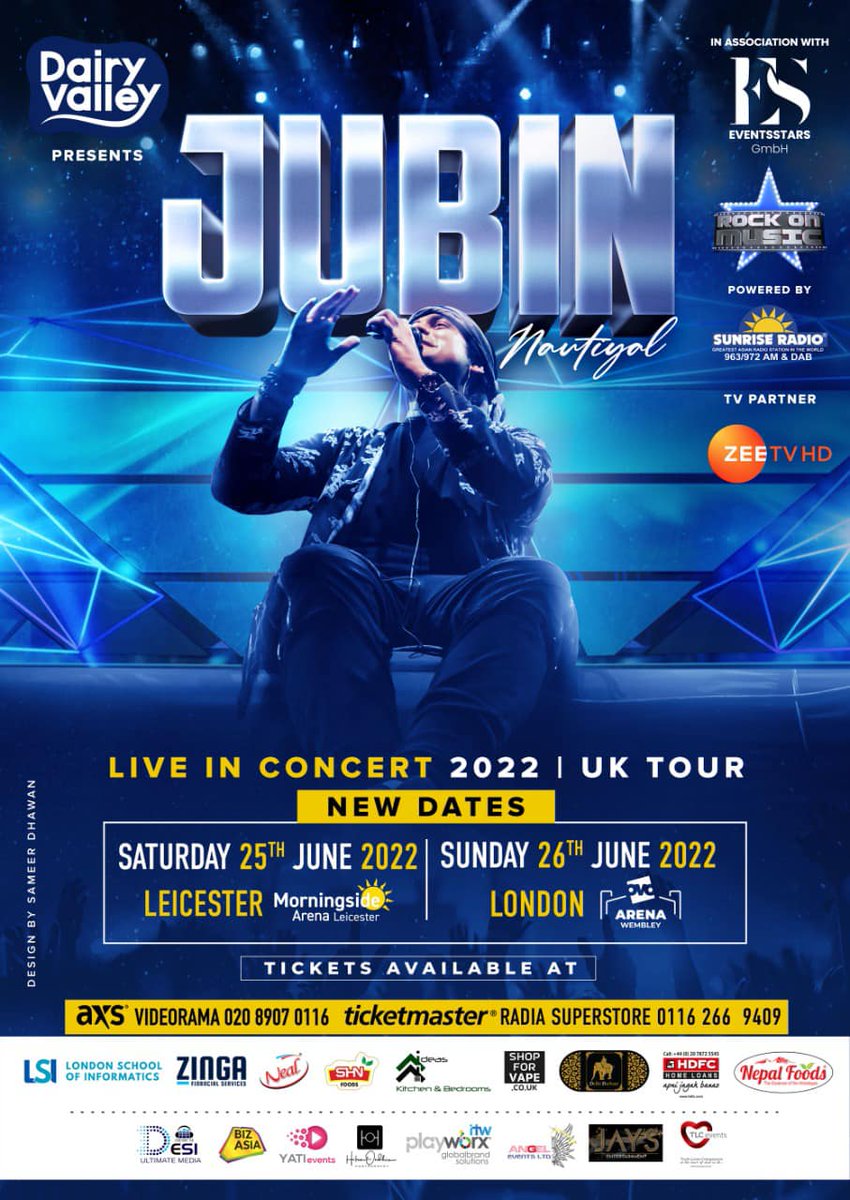 BizAsia (@bizasialive) on Twitter photo BizAsia is proud digital partner #RockOnMusic #EventStars #JubinNautiyal UK tour.
▶ 25th June- Leicester
▶ 26th June - London
Buy tickets online here: ow.ly/RuJf50GOjKg
Ticket Hotline +44(0)208 907 0116
<a href="/JubinNautiyal/">Jubin Nautiyal</a> | <a href="/RockOnMusicLtd/">Rock On Music</a> BizAsia is proud digital partner #RockOnMusic #EventStars #JubinNautiyal UK tour.
▶ 25th June- Leicester
▶ 26th June - London
Buy tickets online here: ow.ly/RuJf50GOjKg
Ticket Hotline +44(0)208 907 0116
<a href="/JubinNautiyal/">Jubin Nautiyal</a> | <a href="/RockOnMusicLtd/">Rock On Music</a>
