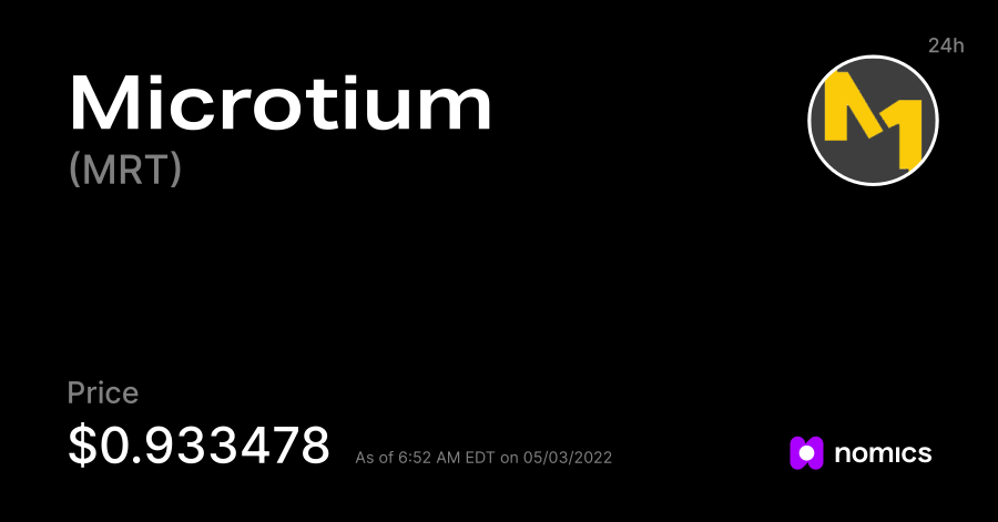 microtium's tweet photo. Start your trade with $MRT on @NomicsFinance.
#MICROTIUM #crypto https://t.co/v6XZARhWsd