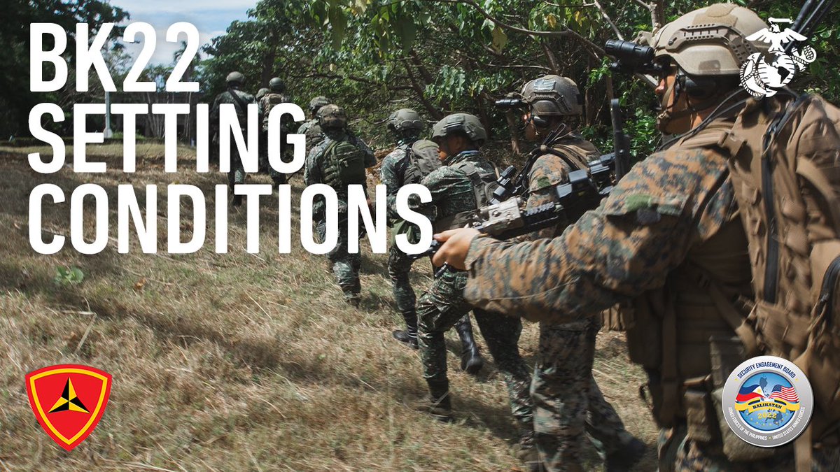 3d_Marine_Div's tweet photo. Our Marines with 3rd Reconnaisance Battalion and Philippine Marines participate in Balikatan 22 at Marine Base Gregorio Lim, Philippines.
https://t.co/imuHjgPOMA
#BK22
#Philippines https://t.co/bLSbur65tC