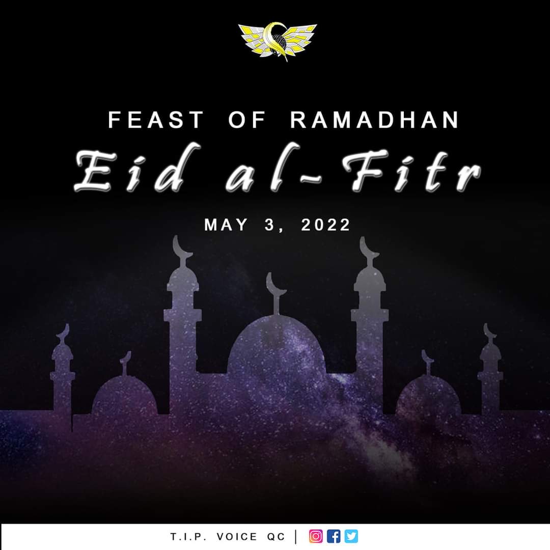 TIPVoiceQC's tweet photo. Eid al-Fitr, also known as "Feast of Breaking the Fast," marks the end of Ramadan. Let us observe this holiday by paying respect to our fellow muslims who seek forgiveness and extend gratitude during this festival. https://t.co/pU6C4ngHwK