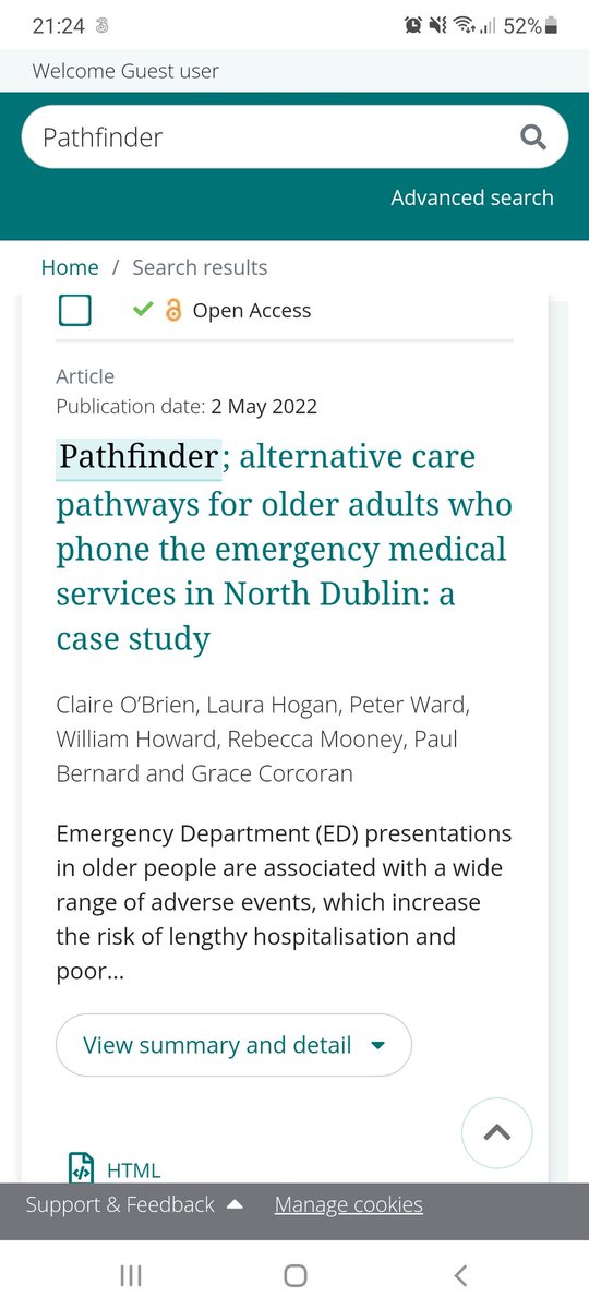 PathfinderACP's tweet image. 🙌Please see attached paper published this week 😃 in Irish Journal of Occupational Therapy @AOTInews by @Claireobrien85
(&amp;amp; team)demonstrating clinical case study of how Pathfinder manages older 999 callers #teamwork #OTs #AdvancedParamedics #PTs

emerald.com/insight/conten…