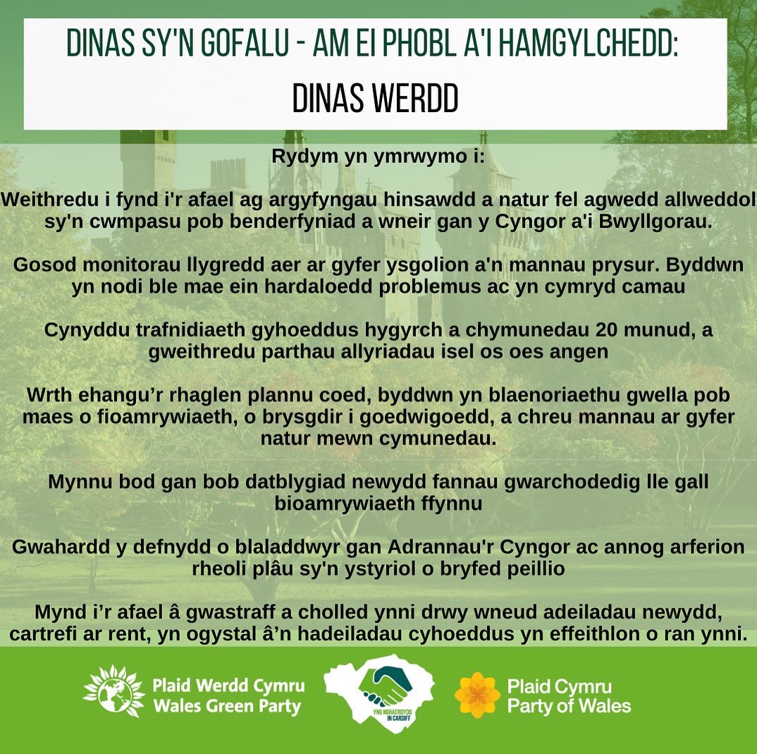 Cardiff, Vale, and Valleys Green Party tweet media