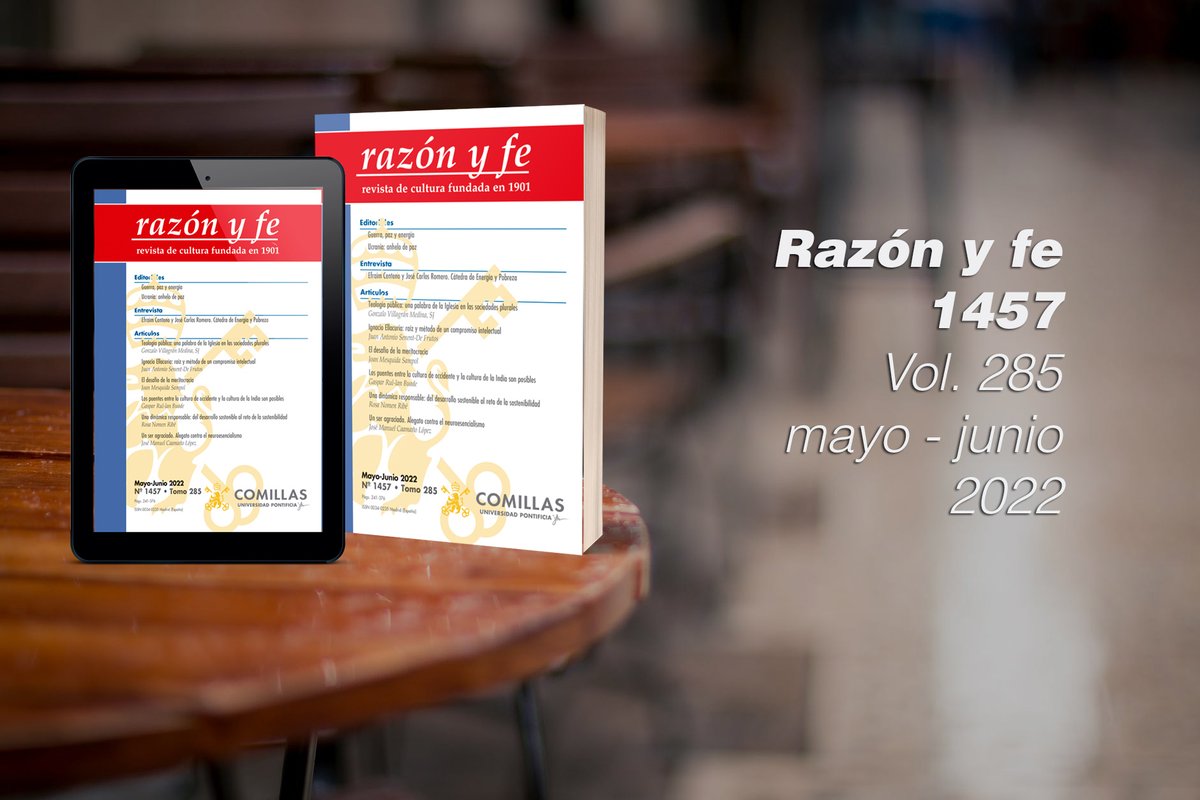 Nueva edición de la 📕Revista @RazonFe. Nº 1457 - mayo - junio 2022 🔗bit.ly/RyF1457 Ya disponible para toda la comunidad universitaria y suscriptores. Cc: @JoseMCaamanoLop, @senent_juan, @gvillagransj, @mcarmenmasse, @IanireAngulo y @CralsMS