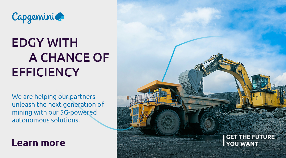 CapgeminiIndia's tweet photo. We're passionate about finding new ways in which #5G can help our mining partners optimize their operations. Know how we're empowering the industry to unlock the power of digitalization to build desirable future: https://t.co/hdxBb7KW5A
#GetTheFutureYouWant #InnovationAtCapgemini https://t.co/pGkh5OWvYx