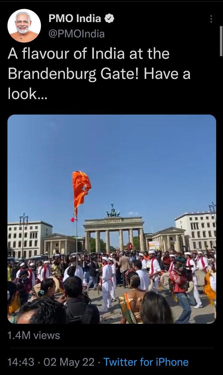 Our Tiranga is in shortage wherever #Modi goes.
Earlier it was Germany & now Denmark.

We should not be surprised with the subtle messaging with the RSS flag. Somehow no pic is complete without the RSS flag by ANI or PMO.
#modiInDenmark 
#ModiInGermany