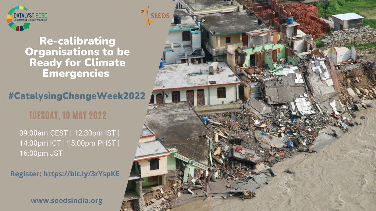 Listen to experts discuss the current climate-disaster challenges faced across Asia, pathways for #climateaction discourses, and intervention needed for organisations & people to anticipate & strengthen #disasterresilience at the local level.

#ccw2022 #CatalysingChange #SDGs