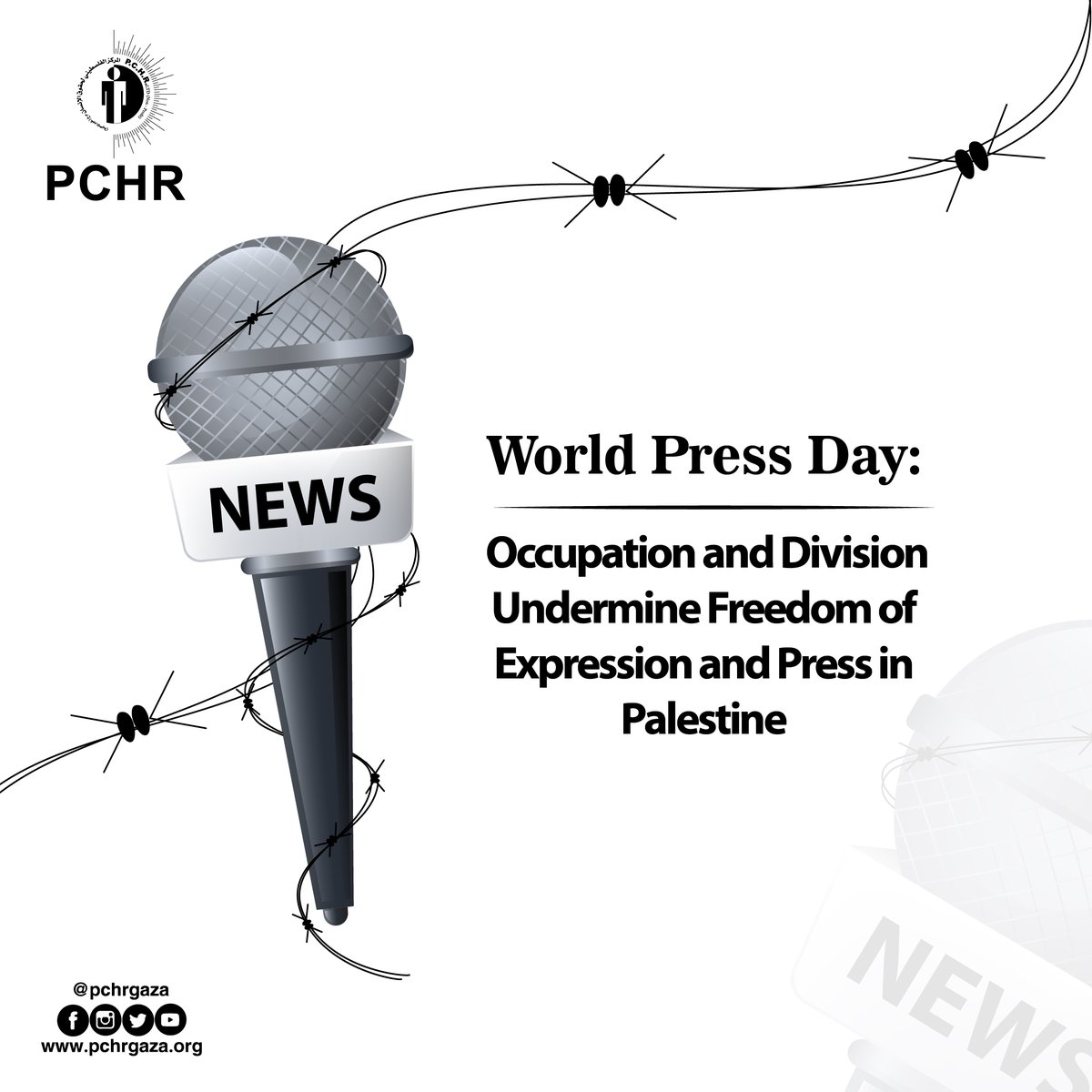 pchrgaza's tweet photo. #World_Press_Day: Occupation and Division Undermine Freedom of Expression and Press in #Palestine
https://t.co/vIL4qFZSY0
📢#WPFD2022 #WorldPressFreedomDay https://t.co/Y3L6Eq2nf0