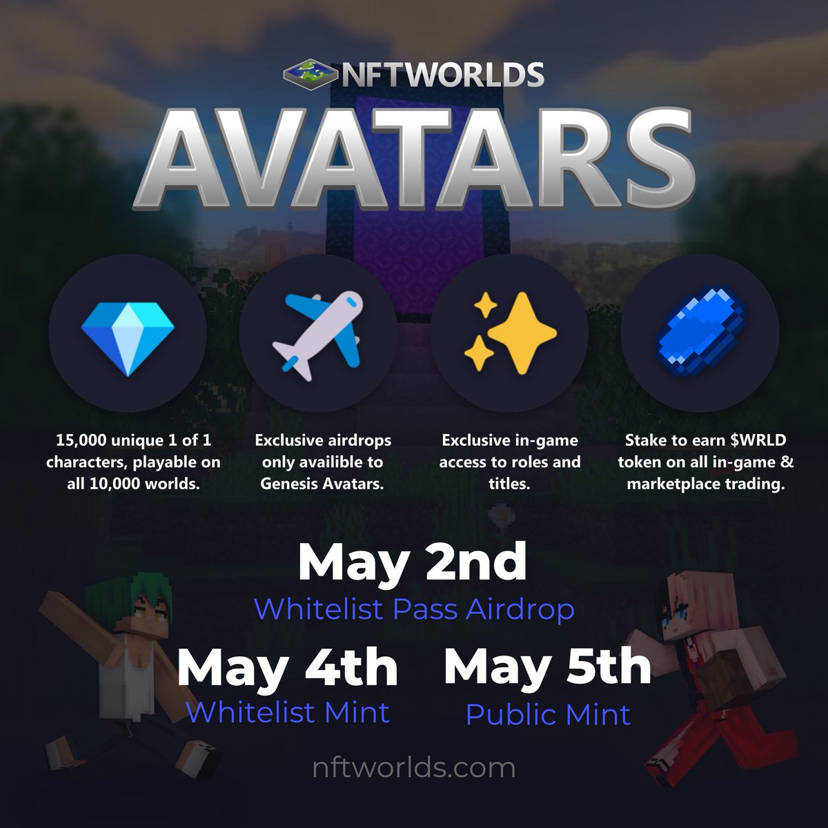 Cryptoshack Club (@cryptoshackclub) on Twitter photo We are giving away a <a href="/nftworldsNFT/">NFT Worlds</a> Avatars WL Pass = 0.6ETH value!🎉
Entry Rules:
1⃣ Follow <a href="/cryptoshackclub/">Cryptoshack Club</a> & <a href="/themuleman69/">Muleman</a>
2⃣ Like/RT & Tag some frens ♥️
Optional:
3⃣ For 10x chance of winning, post a pic w/ your username and our game in the background! ⛳️
Winner in <24 hrs We are giving away a <a href="/nftworldsNFT/">NFT Worlds</a> Avatars WL Pass = 0.6ETH value!🎉
Entry Rules:
1⃣ Follow <a href="/cryptoshackclub/">Cryptoshack Club</a> & <a href="/themuleman69/">Muleman</a>
2⃣ Like/RT & Tag some frens ♥️
Optional:
3⃣ For 10x chance of winning, post a pic w/ your username and our game in the background! ⛳️
Winner in <24 hrs