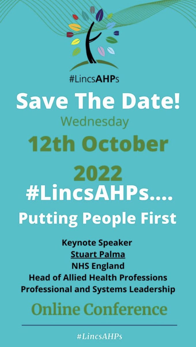 LincsAHPs's tweet photo. It’s here!! After a short COVID holiday the annual Lincolnshire AHP Conference is back!  Featuring @stuartgpalma  and #you @LincsAHPs 🎉🎉🎉🎉🎉. Currently creating the day so if there is anything you want to see as part of the programme DM us and we’ll see what we can do!!! https://t.co/olUW0qO2az