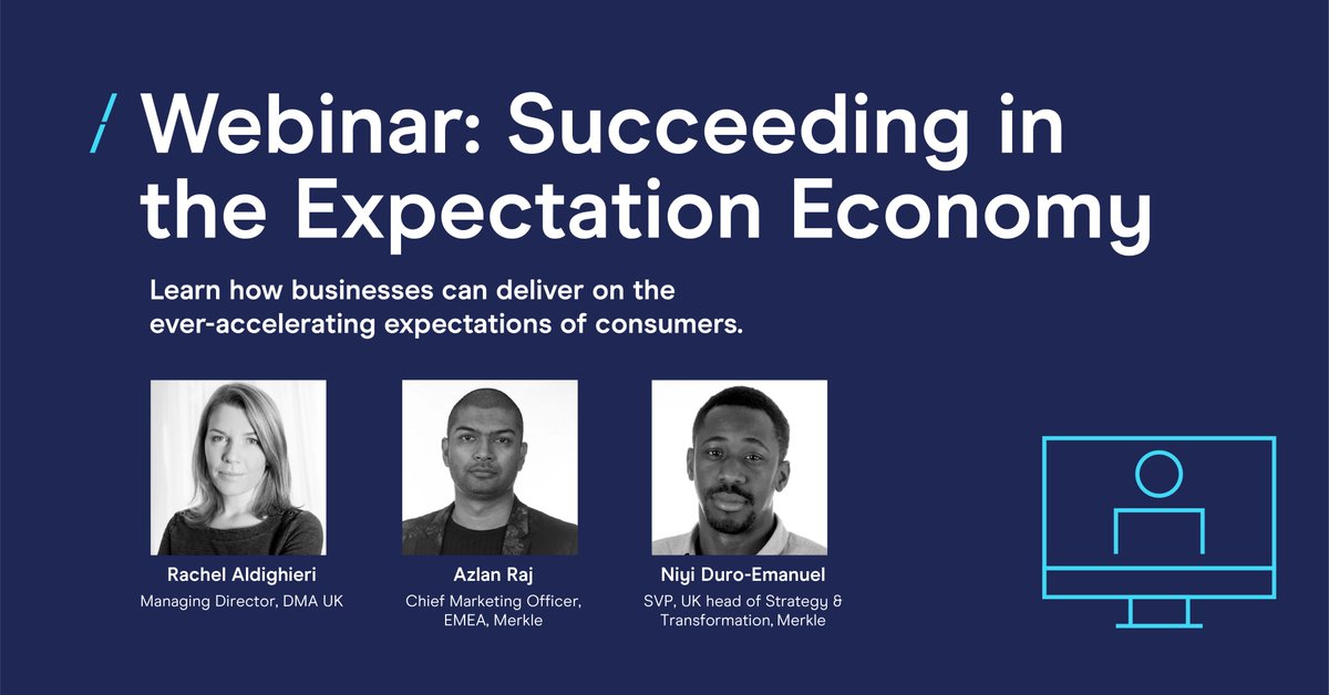 Join us on Thursday 5 May, from 10 to 11am, for the launch of @Merkle’s new report.

In particular, you’ll explore how businesses can successfully deliver on the expectations of consumers and clients.

Book your free ticket here ➡️ https://t.co/yvpt8cGsC3

#data #marketing #tech https://t.co/JA5geiHdFI