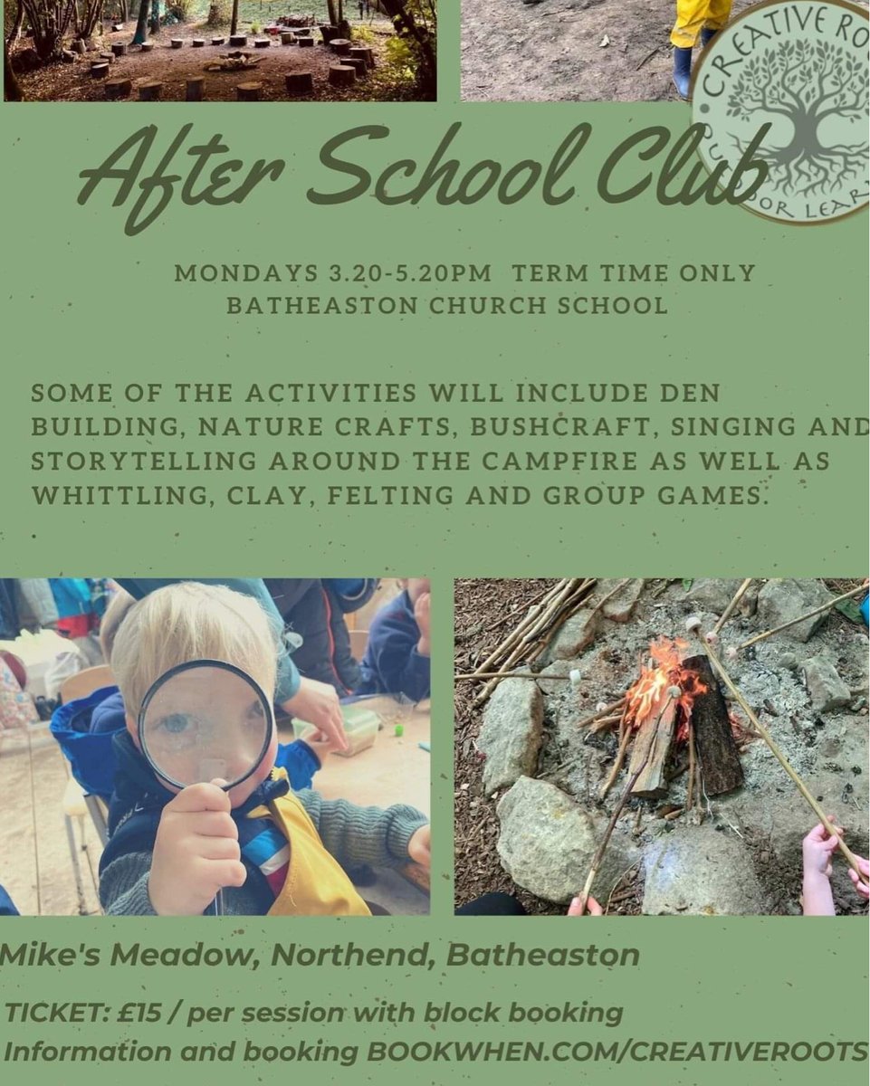 Check out this new after school club with our friends at creative-roots.org in our very own Mikes Meadow