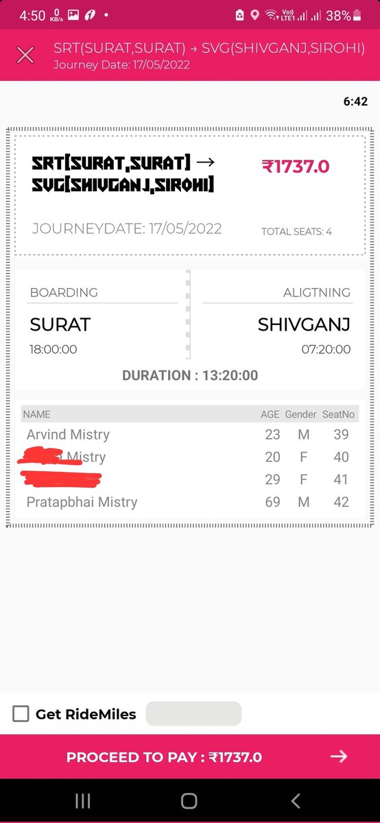 thearvindmistry's tweet photo. @RSRTC_OFFICIAL   Book 4 Tickets ₹1752, Amount Debited But Ticket Not Show in App and Website. Not Get Refund last 3 day ... Please Solve My Problem , Confirm Ticket Otherwise Refund Money @RajSampark https://t.co/ahXuvIYj2H