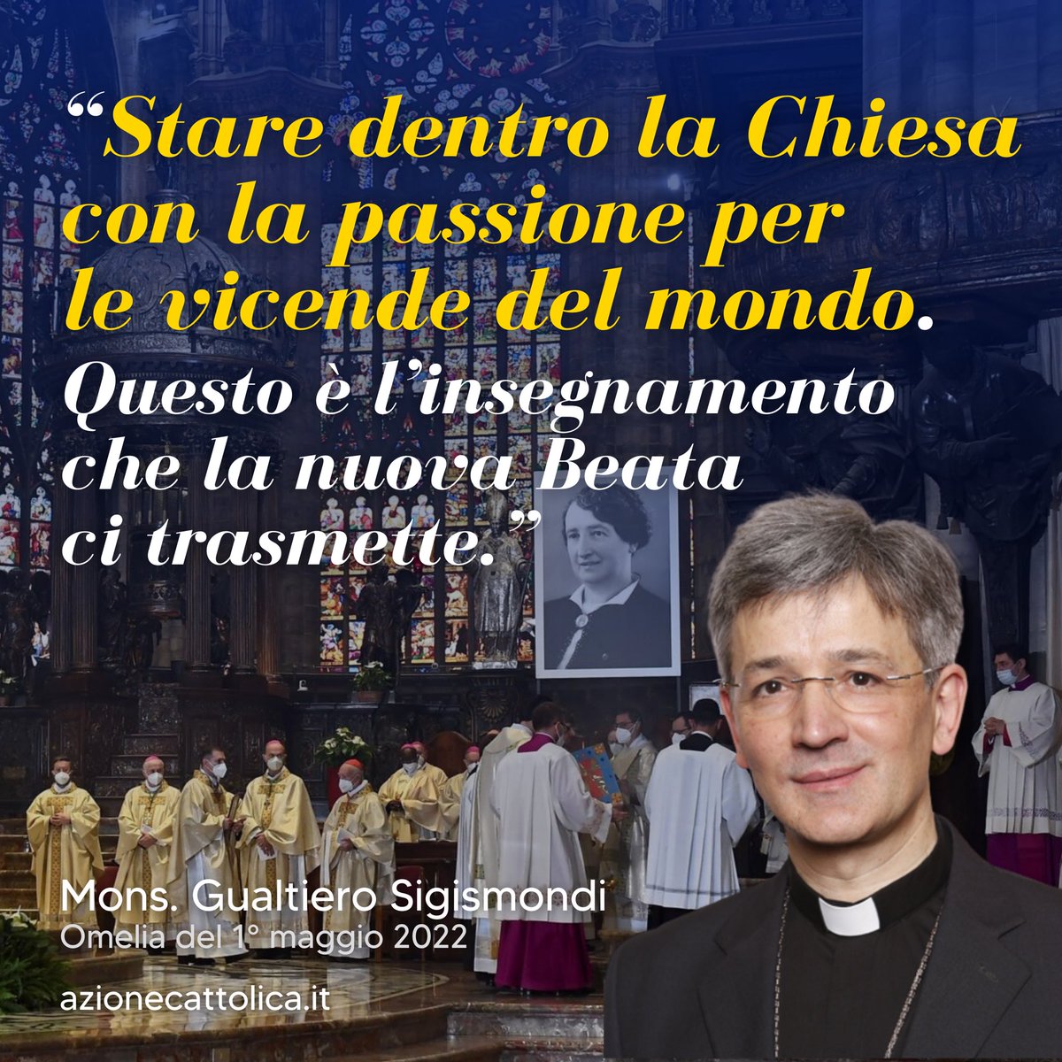 AC1868's tweet photo. Da laici, sulla strada per la santità ispirati ad #ArmidaBarelli.​
​
📖 Consigliamo la lettura dell’omelia pronunciata, domenica scorsa, da mons. Gualtiero #Sigismondi nella Basilica di S. Maria degli Angeli in Porziuncola.
​
👉🏻 https://t.co/LqkC1yS7Ne https://t.co/GB74PnwWaL