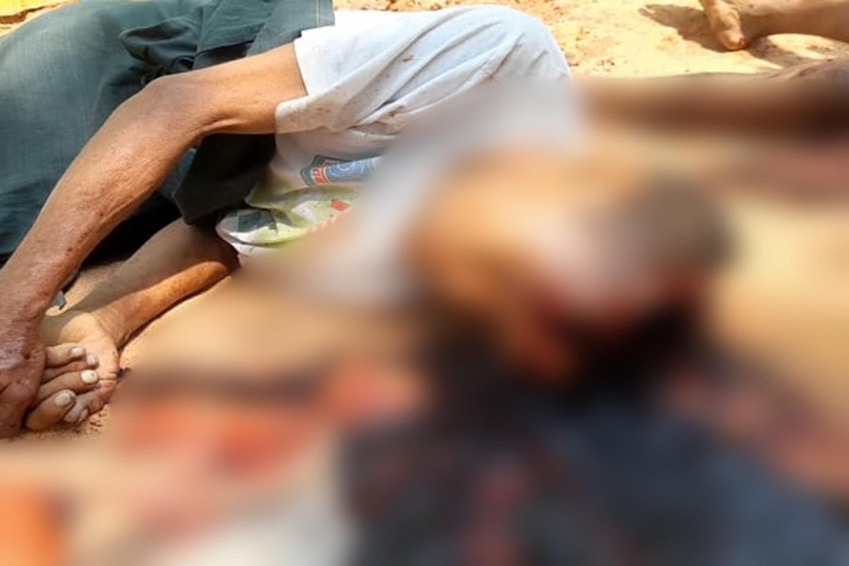 Myanmar military terrorists killed elderly civilians at a meditation centre."13 civilians were brutally shot dead and beheaded." Two grandfathers over 60 and a woman were killed too. A woman was shot to death in front of her 3-year-old daughter”, local witnesses said.