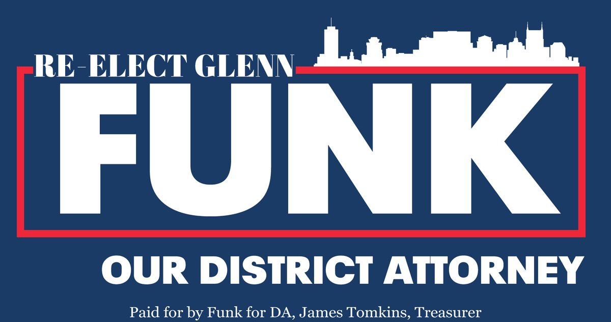 VoteGlennFunk's tweet photo. ELECTION DAY is HERE!

Polls are now open until 7pm. Remember to vote to re-elect District Attorney Glenn Funk! https://t.co/GQiyaBsVg2