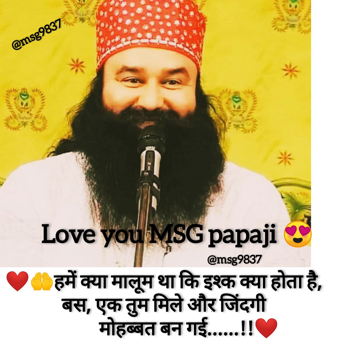 MahakSa68176718's tweet photo. Love you MSG papaji 😍🤗🤗
@DSSNewsUpdates 
#shukrana_dateya
❤️@Gurmeetramrahim Ji🤲🏻😘
#luv_rab_se😍
#SpiritualVibes 
#msg_rabb🤲🏻❤️
#shukrana✨ https://t.co/Bqmx8Y9t8f https://t.co/zPwn81PHSs