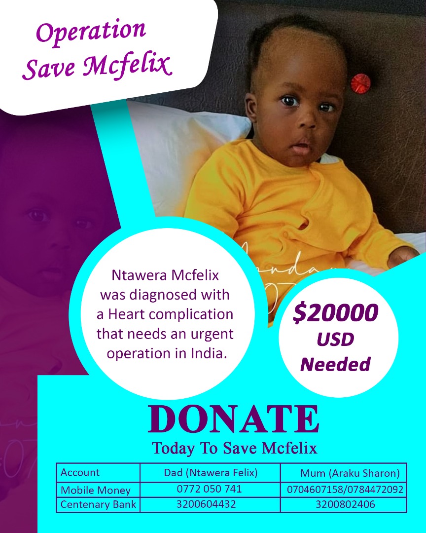 Ssennono1's tweet photo. #saveMcfelix, save this little boy, every coin counts @AnitaAmong @97fmRadiocity @mkainerugaba @ARugyendo @DailyMonitor @newvisionwire @JaneRuth_Aceng @DianaAtwine https://t.co/FnhS5RbaWA