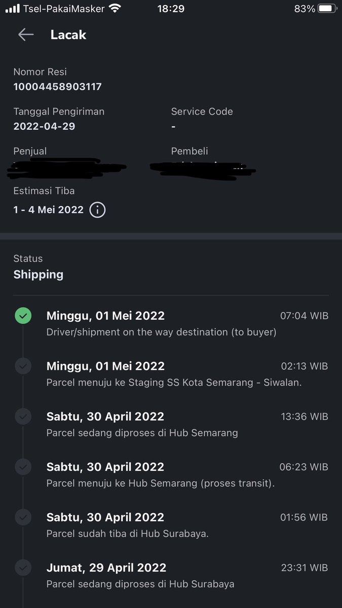 erickflush's tweet photo. @anteraja_id minta tolong di cek dong min siapa tau drivernya kecelakaan kasian masih lebaran ini, dari tanggal 1 kok statusnya otw ke buyer https://t.co/PzgG2bo3pq