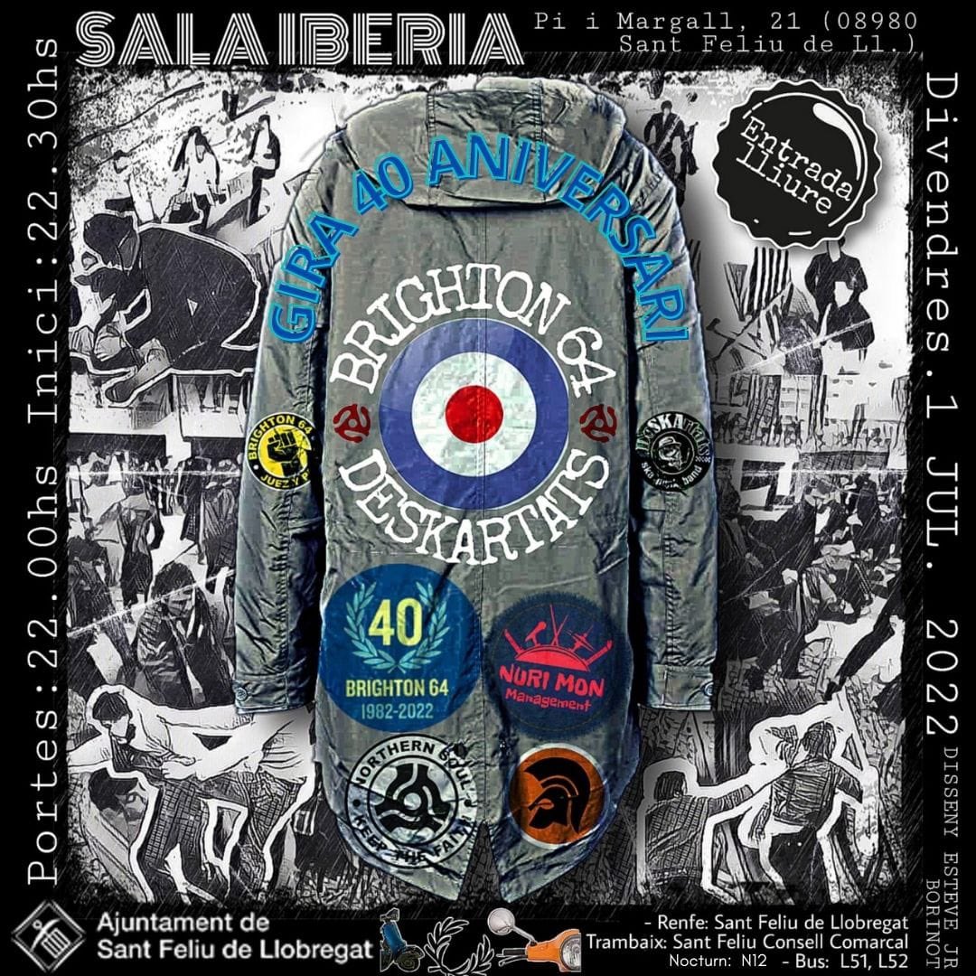 Divendres 1de juliol tocarem amb els fantàstics <a href="/deskartats/">Deskartats</a> a #santfeliudellobregat. Entrada gratuïta. A la Sala Ibèria 
@brighton64bcn <a href="/bcoredisc/">BCore Disc</a> <a href="/NoreChesapik/">Nore Chesapik</a> #40añosB64